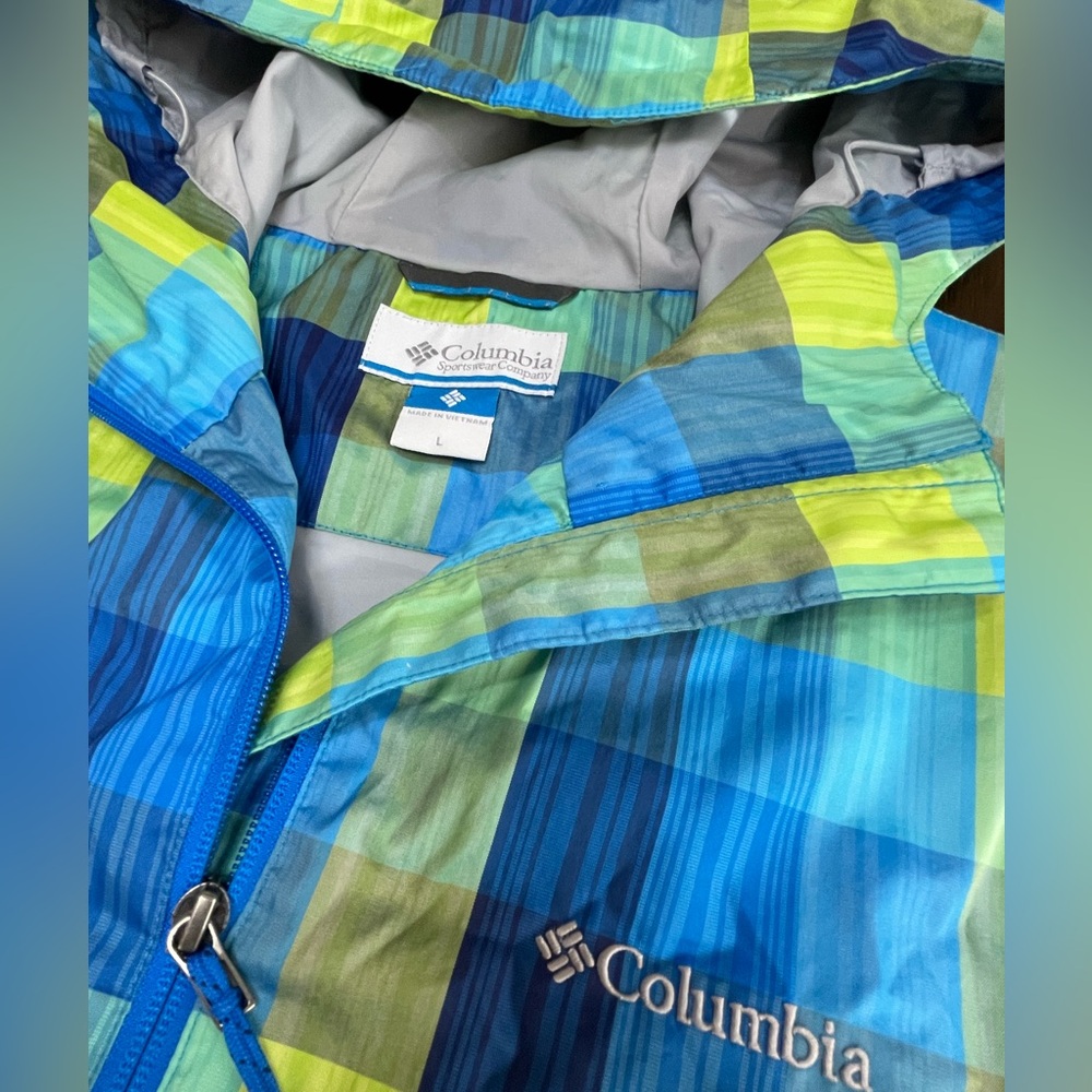 Columbia Silver Ridge plaid light rain jacket, large - Picture 2 of 7